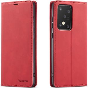 For Galaxy S20 Ultra Forwenw Dream Series Oil Edge Strong Magnetism Horizontal Flip Leather Case with Holder & Card Slots & Wallet & Photo Frame(Red)