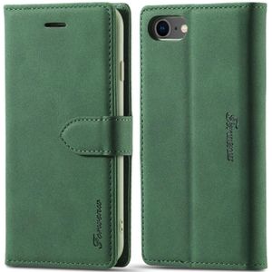 For iPhone SE (2020) Forwenw F1 Series Matte Strong Magnetism Horizontal Flip Leather Case with Holder & Card Slots & Wallet & Photo Frame(Green)