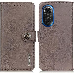 For Honor 50 SE / Huawei Nova 9 SE KHAZNEH Cowhide Texture Horizontal Flip Leather Phone Case(Khaki)