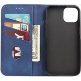 Huid Feel Splicing Leather Telefoon Case voor iPhone 11 Pro (Blauw)