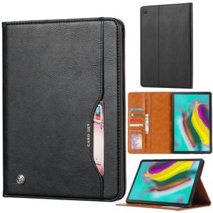 Knead Skin Texture Horizontal Flip Leather Case for Galaxy Tab A 8.0 (2019)  T290 / T295  with Photo Frame & Holder & Card Slots & Wallet(Black)