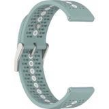 Voor Suunto 9 Piek Universele Kleurrijke Gat Siliconen Vervanging Strap Horlogeband (Rock Cyan White)