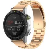 For Garmin Fenix5/Forerunner935/Garmin Approach S60 Stainless Steel Three Strains Of Metal Replacement Quick Release Strap(rose gold)