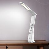 U11 Touch 3-Level Dimming LED Eye Protection Desk Lamp With Perpetual Calendar/Alarm/Temperature Function(White)