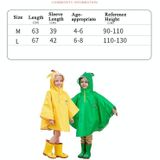 Children Raincoat Boys And Girls Split Cloak Three-Dimensional Cartoon Breathable Raincoat  Size: M(Yellow)