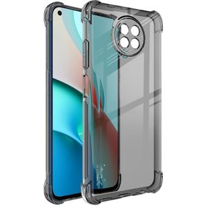 For Xiaomi Redmi Note 9 5G IMAK All-inclusive Shockproof Airbag TPU Case with Screen Protector(Transparent Black)