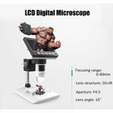 50X-1000X 1080P Portable Electronic Digital Desktop Microscope with LED Light  Support Micro SD Card (32GB Max) (White)