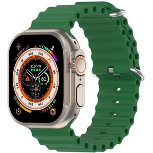 Oceaan siliconen horlogeband voor Apple Watch Ultra 49 mm / serie 8 & 7 45 mm / SE 2 & 6 & SE & 5 & 4 44 mm