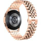 Voor Huawei Watch GT 42mm/46mm / GT2 46mm Five Bull Halfronde roestvrijstalen horlogeband + riemverwijderingsgereedschap (roségoud)
