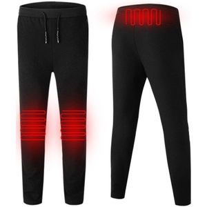 USB Heated Thick Woolen Casual Pants (Color:Black Size:M)