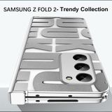 Voor Samsung Galaxy Z Fold2 5G Geïntegreerde galvanische opvouwbare telefoonhoes met scharnier (roségoud)