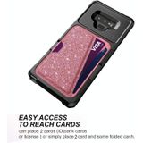 Voor Samsung Galaxy Note9 Glitter Magnetische Kaart Bag Telefoon Case (Pink)