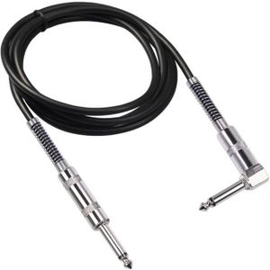 TC048SL 6.35mm Plug Straight to Elbow Electric Guitar Audio Cable  Cable Length:3m