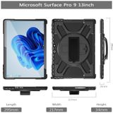 Voor MicroSoft Surface Pro 9 Draaibare Kickstand Grip Shockproof Tablet Case(Black)