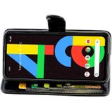 For Google Pixel 4a 5G Crazy Horse Texture Leather Horizontal Flip Protective Case with Holder & Card Slots & Wallet & Photo Frame(Black)