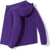 Ladys Outdoor Elastic Single Layer Stormsuit Breathable Windproof Couple Mountaineering Suit (Color:Purple Size:L)