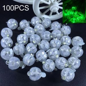 100 stuks ronde flash bal LED ballon lichten Mini Flash lichtgevende lampen lantaarn Bar kerst bruiloft partij decoratie lichten (groen)