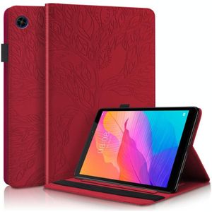 For Huawei MatePad T8 8 inch Life Tree Series Horizontal Flip Leather Case with Holder & Card Slots & Pen Slot(Red)