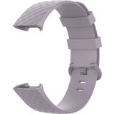 22mm Color Buckle TPU Wrist Strap Watch Band for Fitbit Charge 4 / Charge 3 / Charge 3 SE(Light Purple)
