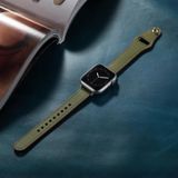 Nagelknop Strap voor Apple Watch Series 7 41mm / 6 & SE & 5 & 4 40mm / 3 & 2 & 1 38mm (Legergroen)