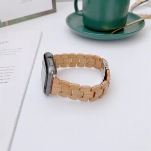 Wooden Bead Woven Watchband For Apple Watch Series 6 & SE & 5 & 4 40mm / 3 & 2 & 1 38mm(Brown)