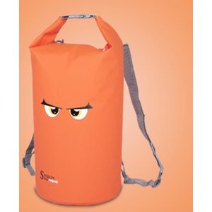 10L SPORON Outdoor Seaside Beach Swimming Rafting Waterproof Bag PVC Mesh Cloth Storage Bucket Bag(Orange)