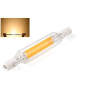 R7S 5W COB LED Lamp Bulb Glass Tube for Replace Halogen Light Spot Light Lamp Length: 78mm  AC:110v(Warm White)