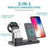 Q12 3 in 1 Quick Wireless Charger for iPhone  Apple Watch  AirPods and other Android Smart Phones(Grey)