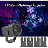 8W LED Stage Lighting Christmas Snowflake Pattern Projection Lamp Effect Laser Light  Plug Specifications:EU Plug(6 Holes)