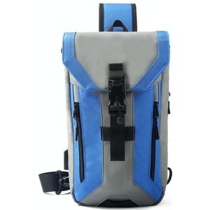 Ozuko 9334 Men Outdoor Multifunctional Waterproof Messenger Bag with External USB Charging Port(Sky Blue)