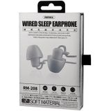 REMAX RM-208 In-Ear Stereo Sleep Earphone with Wire Control + MIC  Support Hands-free(White)