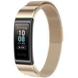 For Huawei Band 3 Pro / 4 Pro Milanese Replacement Strap Watchband(Champagne Gold)