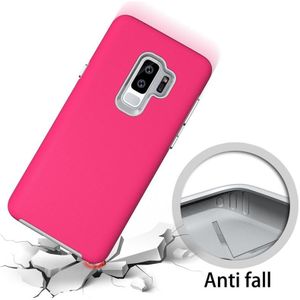For Galaxy S9+ Anti-slip Armor Texture TPU + PC Protective Case Back Cover Shell  Small Quantity Recommended before Galaxy S9+ Launching(Magenta)