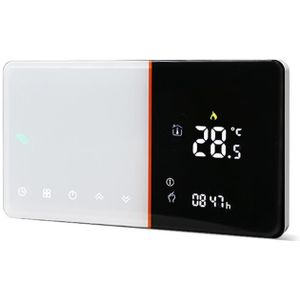 BHT-005-GCLW 220V AC 3A Smart Home Verwarming Thermostaat voor EU-box  bedieningsboiler verwarming met alleen interne sensor & wifi-verbinding