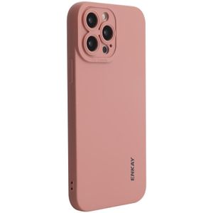 Enkay Liquid Silicone Phone Case voor iPhone 12 Pro (Pink)