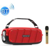 HOPESTAR A20 Pro TWS Portable Outdoor Waterproof Subwoofer Bluetooth Speaker with Microphone  Support Power Bank & Hands-free Call & U Disk & TF Card & 3.5mm AUX (Red)
