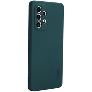 Voor Samsung Galaxy A53 5G Enkay Liquid Silicone Soft Shockproof Phone Case (Dark Green)