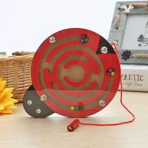 Kinderen puzzel speelgoed houten magnetische klein lieveheersbeestje patroon dierlijke doolhof