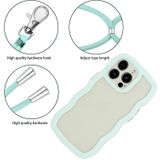 Lanyard Candy Color Wave TPU Clear PC-telefoonhoesje voor iPhone 13 Pro