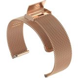For Huawei GT/GT2 46mm/ Galaxy Watch 46mm/ Fossil Fossil Gen 5 Carlyle 46mm Stainless Steel Mesh Watch Wrist Strap 22MM(Rose Gold)