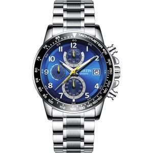 OCHSTIN  6112 Men Multi  Function Watch Fashion Sports Business Calendar Luminous Men Watch Quartz Watch Steel Watch(Blue)
