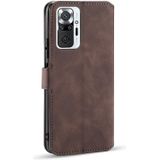 Voor Xiaomi Redmi Note 10 Pro DG. MING Retro olie kant horizontale flip lederen geval met houder  kaart slots &portemonnee (koffie)