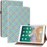 Kleur Weave Smart Lederen Tablet Case voor iPad Pro 9.7 2018/2017 (Rainbow)