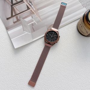 20mm twee secties Milaan Staal Riem Horlogeband (Rose Pink)