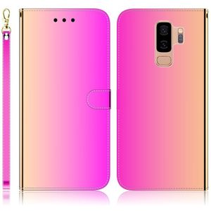 For Galaxy S9+ Imitated Mirror Surface Horizontal Flip Leather Case with Holder & Card Slots & Wallet & Lanyard(Gradient Color)