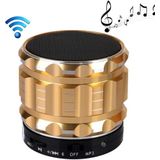 S28 Metal Mobile Bluetooth Stereo Portable Speaker with Hands-free Call Function(Gold)
