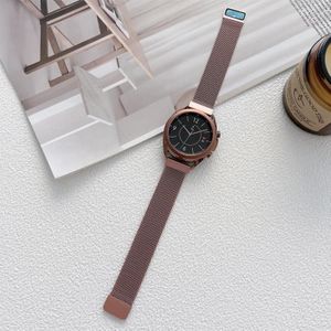 22mm Twee secties Milaan Staal Strap Horlogeband (Rose Pink)