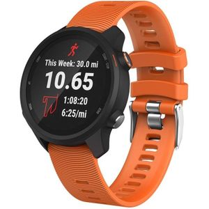 Smart Watch Silicone Wrist Strap Watchband for Garmin Forerunner 245(Orange)