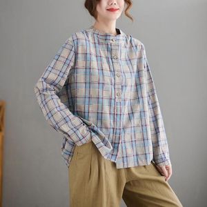 Plaid Shirt met lange mouwen (Kleur: Blauw Maat: XXL)