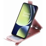 Voor OnePlus Nord CE 3 Lite rits portemonnee verticale flip lederen telefoonhoes (rosé goud)
